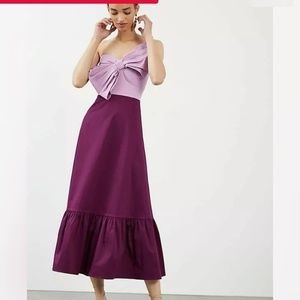 Hutch (Anthropologie) bow-tie maxi dress